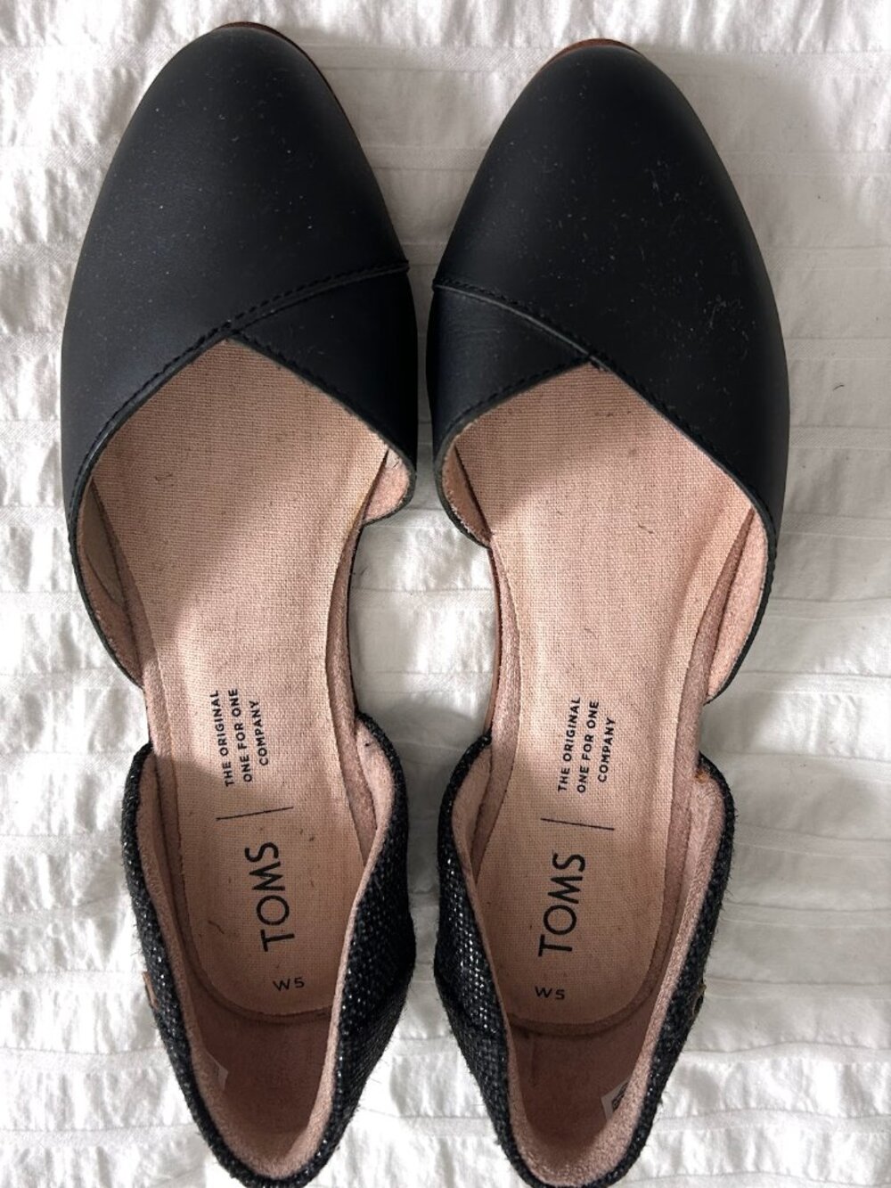 TOMS D’Orsay Flats Black Size 5